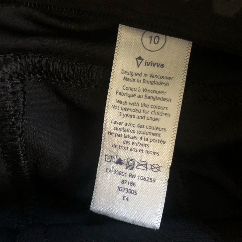 Lululemon Ivivva Match Driver Shorts Black girls size 10 - Picture 5 of 8